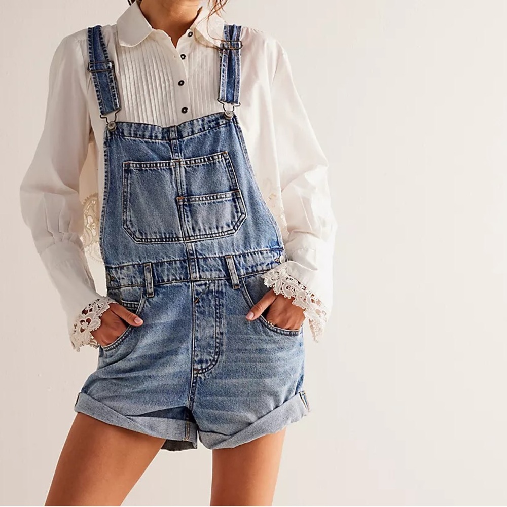 Free People Overalls | We The Free Ziggy Shortalls | Size XS